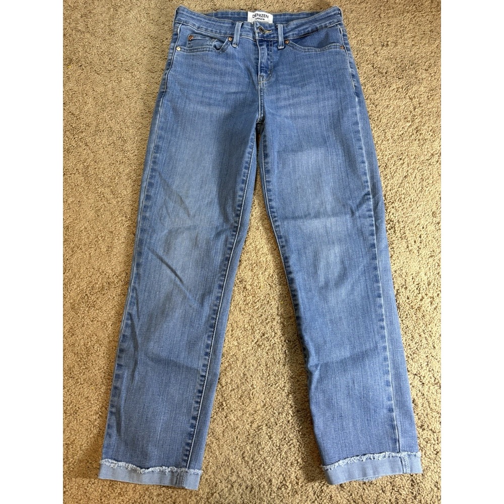 Denizen by Levis Jean Women 26x24 Straight Leg Cuffed Blue Denim Preppy 90's